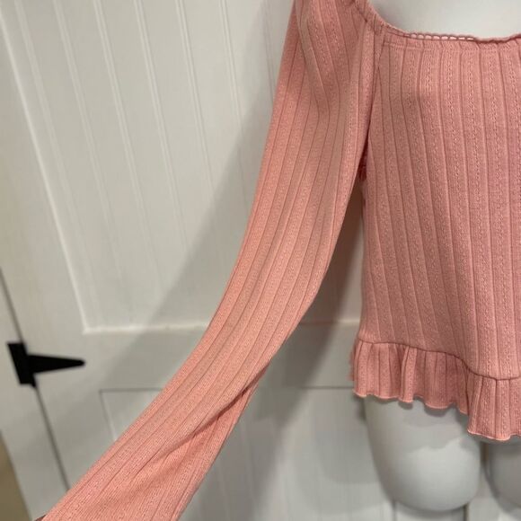 Honey & Sparkle dusty pink sweater with scalloped hem XL - Picture 4 of 7